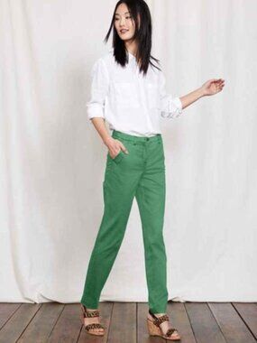 Boden | Wasabi Women’s Green Cotton Chino Pants | Size 10R